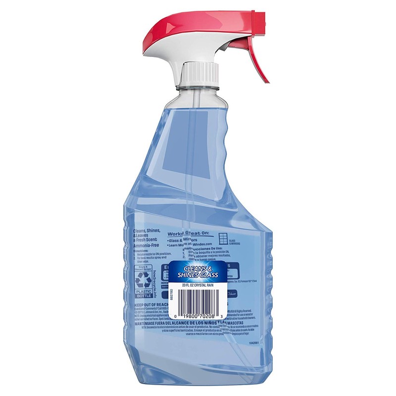 Windex Cleaners, Blue, 26 fl. oz. 2 Count (Crystal RAIN)