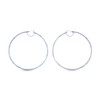 925 Large Sterling Silver Diamond-Cut Hoop Earrings Italian Design Click-Top