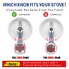 Upgraded 4Pcs 316442500 Range Surface Control Knob White, Burner Knob
