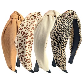 LECTNORE 4Pcs Women's Fashion Headbands, Wide Non-Slip Headband For Women Girls