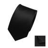 VIVIMODA Men's Necktie, Black Necktie, High Quality, 3.3 inches (8.5