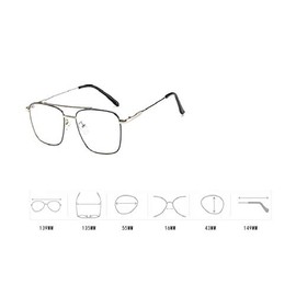 TECH-LINE-DIRECT Adult Fashion Metal Square Grey Glasses Frames The Factory Wholesale Double Beam Eyeglass Frames Men Retro Literature Eyewear 3076