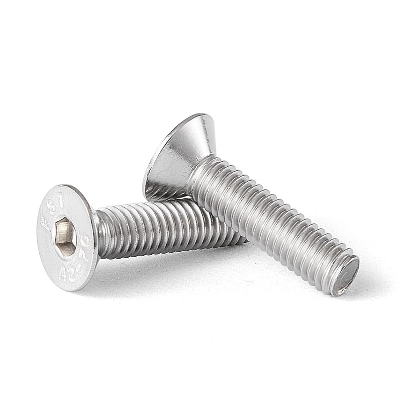 M6-1.0 x 16mm Flat Head Hex Socket Cap Screws Countersunk