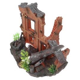 Sosoport 1pc Resin Craft Fish Tank Landscape Supply Decorative Wreckage Sculpture for Aquarium
