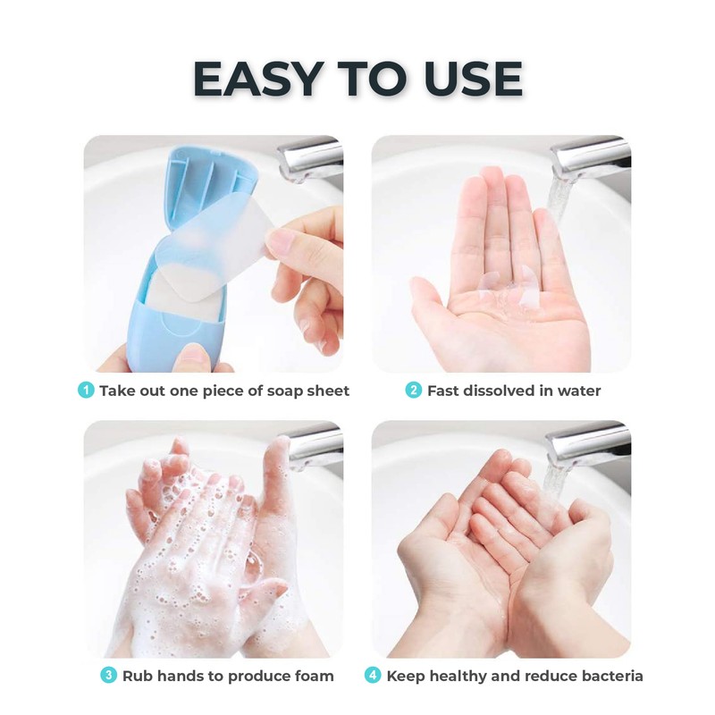 [LOCAL STOCK]Disposable Paper Soap Outdoor Travel Soap Paper Washing Hand