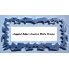 automotive warehouse 2 Jagged Edge Chrome License Plate Frame