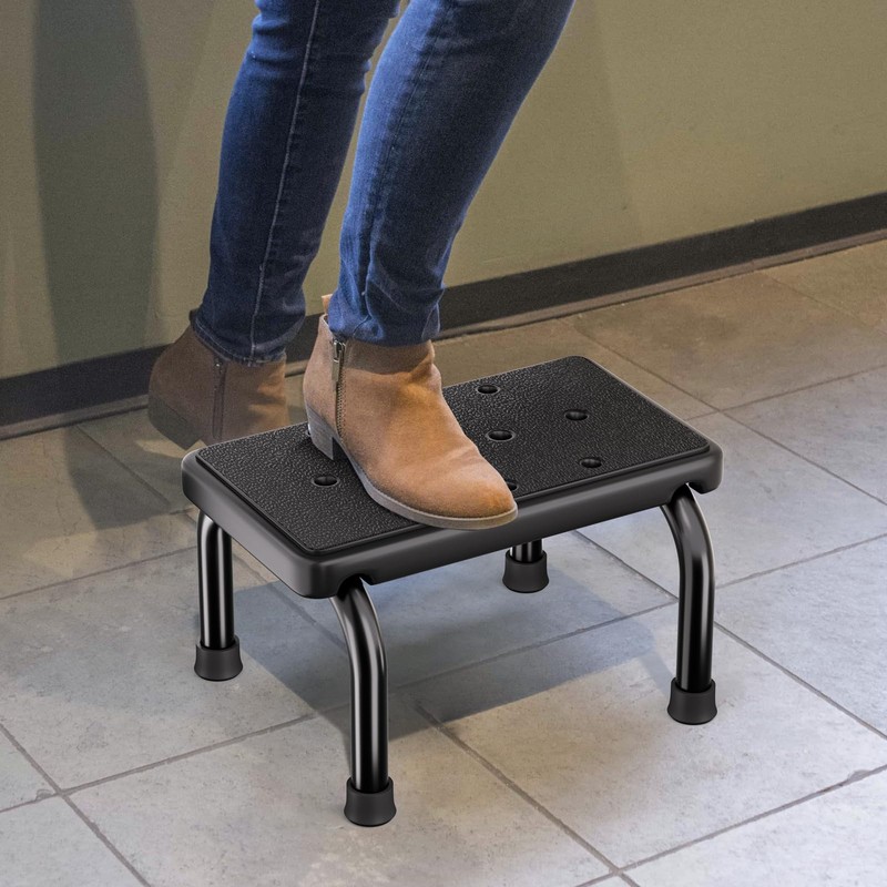 WHOMEC Step Stool with Handle for Elderly-Bed Stools with Adjustable