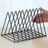 Desktop Organizer Rack Rustproof Simple Triangle Geometric Iron File Holder