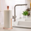 Relaxdays Standing Kitchen Roll Holder, Beech Wood, H x W