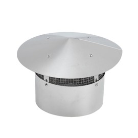 GarveeLife 8 in Round Chimney Cap, Cone Top Chimney Cap with Screen, Stainless Steel Fireplace Exhaust Cap, Outside Roof Rain Cap, Exterior Stove Pipe Cap, Easy Installation, Silver