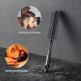 8 piezas peine hombres rizador cepillo Quiff Roller Brush para agregar volumen, cepillo de pelo para hombre, cepillo de ventilación para el cabello peine hombres diseño de dientes anchos cepillo
