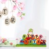 Easter Eggs Bunny Ornament Waterproof Resin Eggs Bunny Centerpiece Adorable