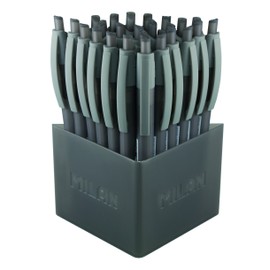 Milan A.C Bote 25 boligrafos dry-gel negros, white