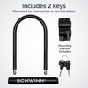 Schwinn Bike U-Lock with Keys, 12 mm x 7.5 inches,