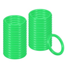 PATIKIL 2 Inch Plastic Ring-Toss Rings for Bottles, 30 Pack Carnival Rings Plastic Hoops for Speed and Agility Practice Outdoor Party Favor, Green