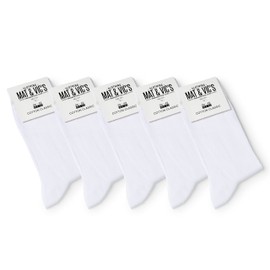 Mat & Vic's Men's Socks Women's Cotton Classic Crew Socks, Combed Cotton, Socks No Seam, Comfort Band, Black Colourful, White, EU 35–38 EU 39–42 (UK 5.5–8) 43–46 47-50 (UK 3–5, 5.5–8, 8.5–11, 12–15)