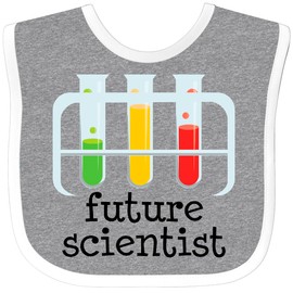 inktastic Future Scientist Chemist Chem Teacher Baby Bib Heather and White Ea30