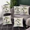 Snylcee Monogram Letter F Throw Pillow Covers Floral 18x18 Inch,