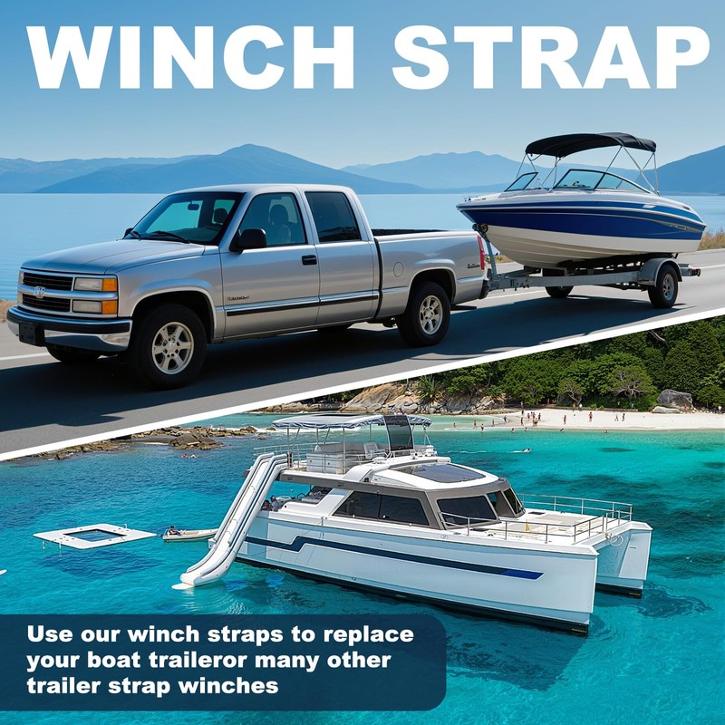 Boat Winch Strap with Hook 2" x 20' – 11,000