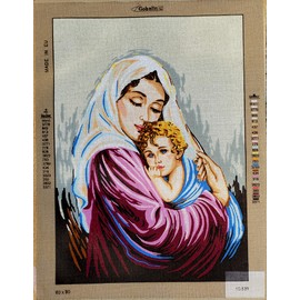 Needlepoint Painted Canvas Tapestry Gobelin - Madonna and Child 24"x32" 10.539 By GobelinL