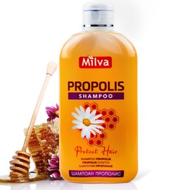 Milva Propolis Honey Bee Shampoo - Scalp Soothing Shampoo for Irritated Scalp - Itchy Scalp Solution for Damaged Hair - Regenerates, Strengthens and Protects Hair 200 ml
