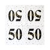 20 Napkins for 50th Birthday 33 x 33 cm White