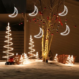 Christmas Large Moon Lights Outdoor Decoration for Indoor Outdoor Holiday Wedding Party Xmas Tree Garden Decorations