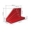 Ieron Angle Finder Tool Red Aluminium Bevel Gauge Protractor For