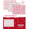 WERNNSAI Dinosaur Christmas Wrapping Paper 10 SHEETS Pink Christmas Flat