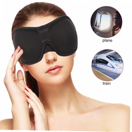 Beavorty 2pcs Memory Foam Mask Eye Blindfold Comfortable Eye Cover for Office Travel