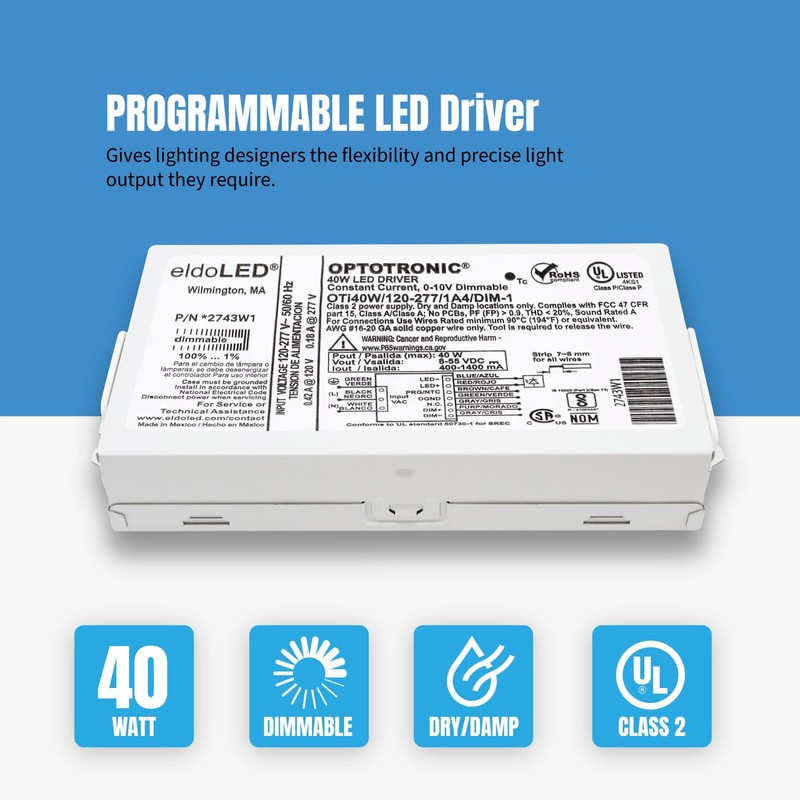 Osram 57351 Optotronic 40W 120/277V AC 50/60Hz Constant Current Dimmable