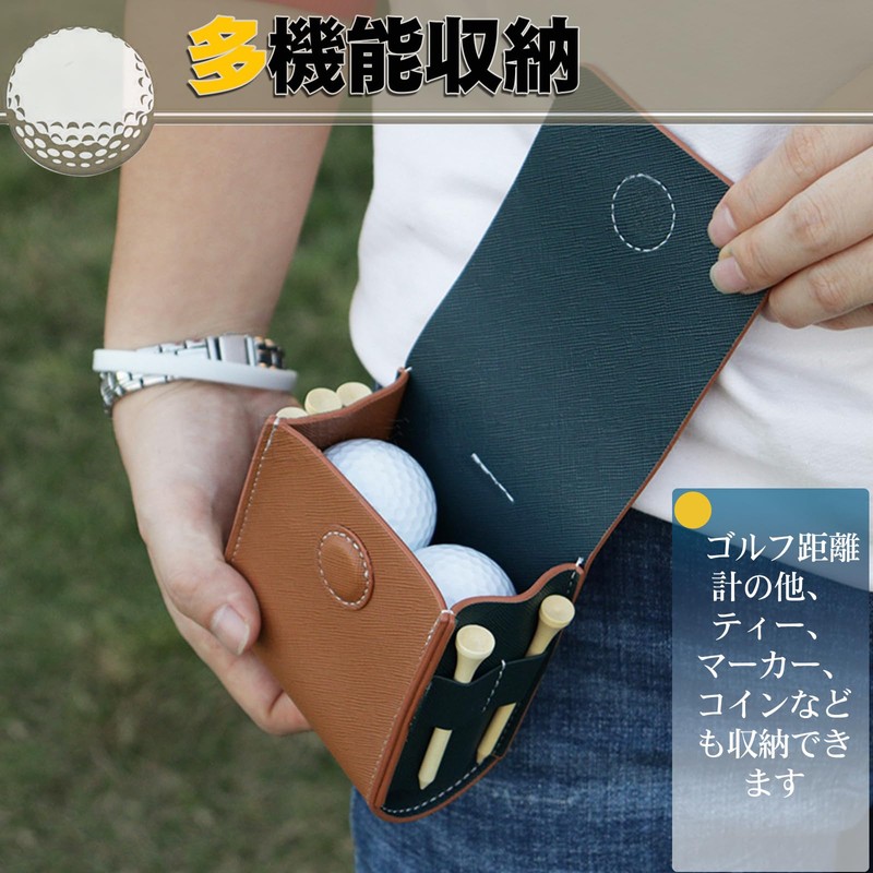 Leather Golf Distance Meter Case Magnetic Closure Golf Laser Distance