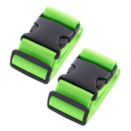 Youteer 2pcs 74″×2″Luggage Straps for Suitcases,Adjustable Suitcase Straps and Heavy Duty Strap Buckle Packing Straps Travel Accessories,Fluorescent Green