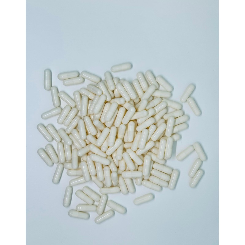 1000 Empty Gelatin Capsules Size 0 White. Opaque. Hypoallergenic. Halal.