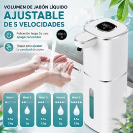 KTMOUW Dispensador de Jabon Automático Sensor Lnteligente Sin Contacto