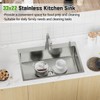 Kitchen Sink, 33x22 Inch Stainless Steel Drop In Modern Single