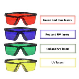 Safety Glasses for Lasers, 190nm - 540nm OD 5+ Laser Engraver Protective Goggles Eye Protection Eyewear for Work [1x Red]