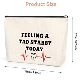 Funny Dentist Gift for Dentist Dental Cosmetic Bag Dental Hygienist Gifts New Dentist Gift for DA DH Dental Student Dentist Appreciation Christmas Birthday Gift Travel Makeup Pouch