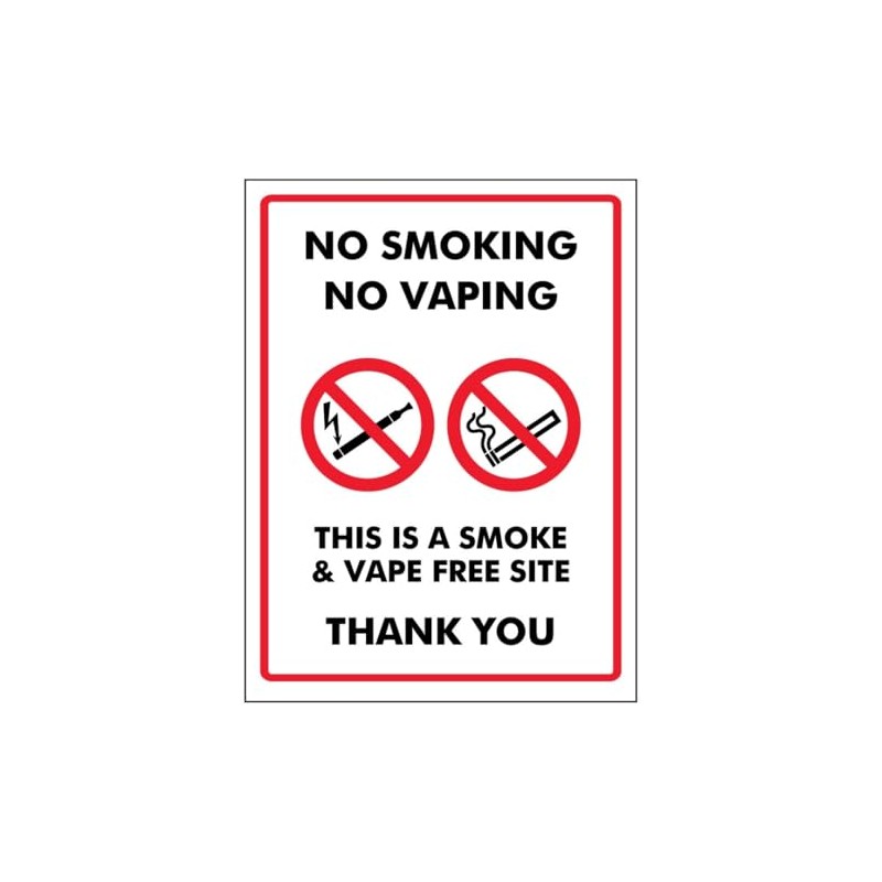 V Safety No Smoking No Vaping This Is a Smoke