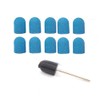 10pcs Sanding Caps with 1pcs Mandrel Handle Sanding Belts for