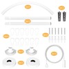 SIKAIQI Stretchable 304 Stainless L Shaped Bathroom Bathtub Corner Shower