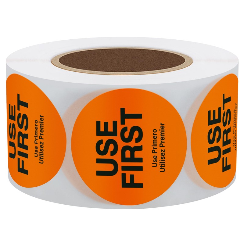 Hybsk USE First Stickers Restaurant Food Service FIFO Label 1.5