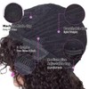 Glueless Black Short Curly Human Hair Wigs with Bangs Wear