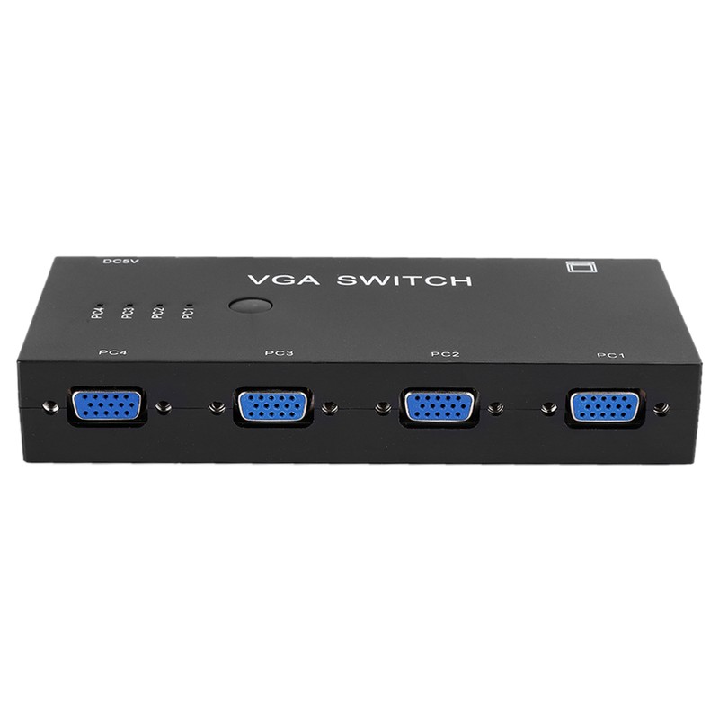 Switcher Video Converter VGA Adapter HD Display Computer Accessories Black