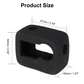 HSU Windslayer Cover for DJI Osmo Action 4/3 Action Camera, Windslayer Cover Housing Frame Case, Video Noise Reduction Accessory (2 Pack)