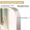 Umzodo 16x20 inch Brushed Nickel Bathroom Mirror for Wall, Rounded