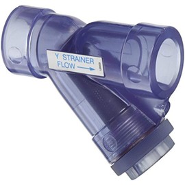 Hayward YS00100S 1-Inch Socket Clear PVC Y-Strainer with FPM O-ring Seals