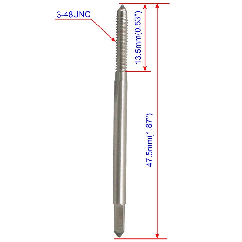 Aopin 3-48 UNC Taper Hand Tap HSS Female Thread High