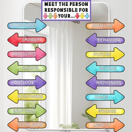 Colorful Bulletin Board Decorations Set Kids Inspirational Wall Decals Posiotive Affirmation Decor Stickers for Classroom Motivational Saying Paper Cutouts for Nursery School Teacher Chalkboard Supply