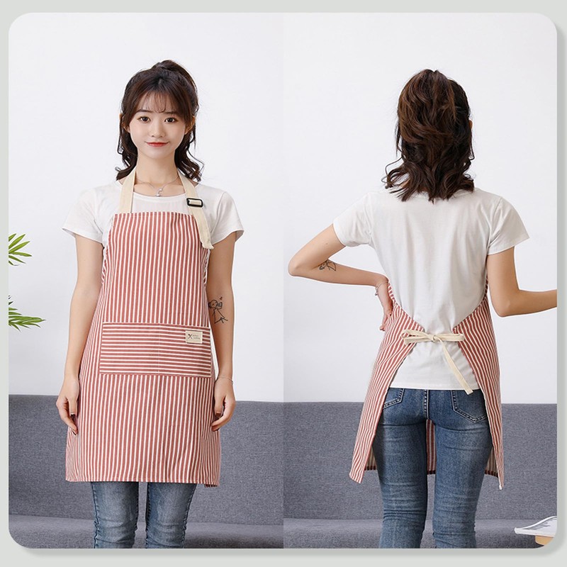 2 Pack Kitchen Cooking Aprons, Adjustable Bib Soft Chef Apron